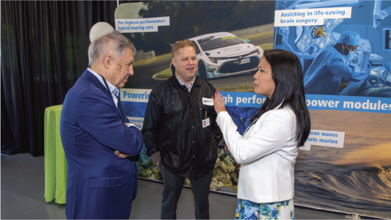 CEO talking to Tram Nguyen