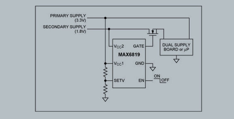 採用 MAX6819 的電源時序
