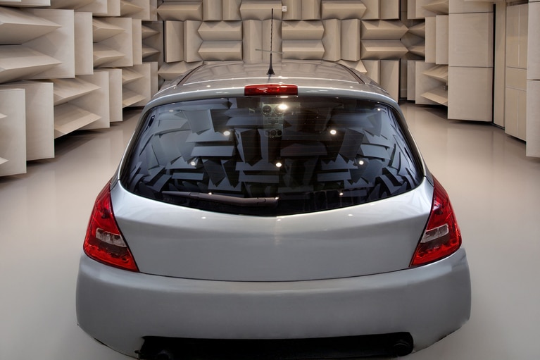 Car in acoustic chamber image